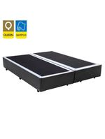 Cama Box Queen Bipartido Sintético Cama Cinza 158x198x42cm