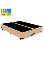 Cama Box King Bipartido Sintético Cama Bege 192x203x42cm