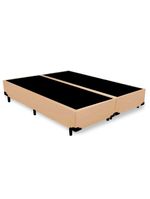Cama Box King Bipartido Sintético Cama Bege 192x203x42cm
