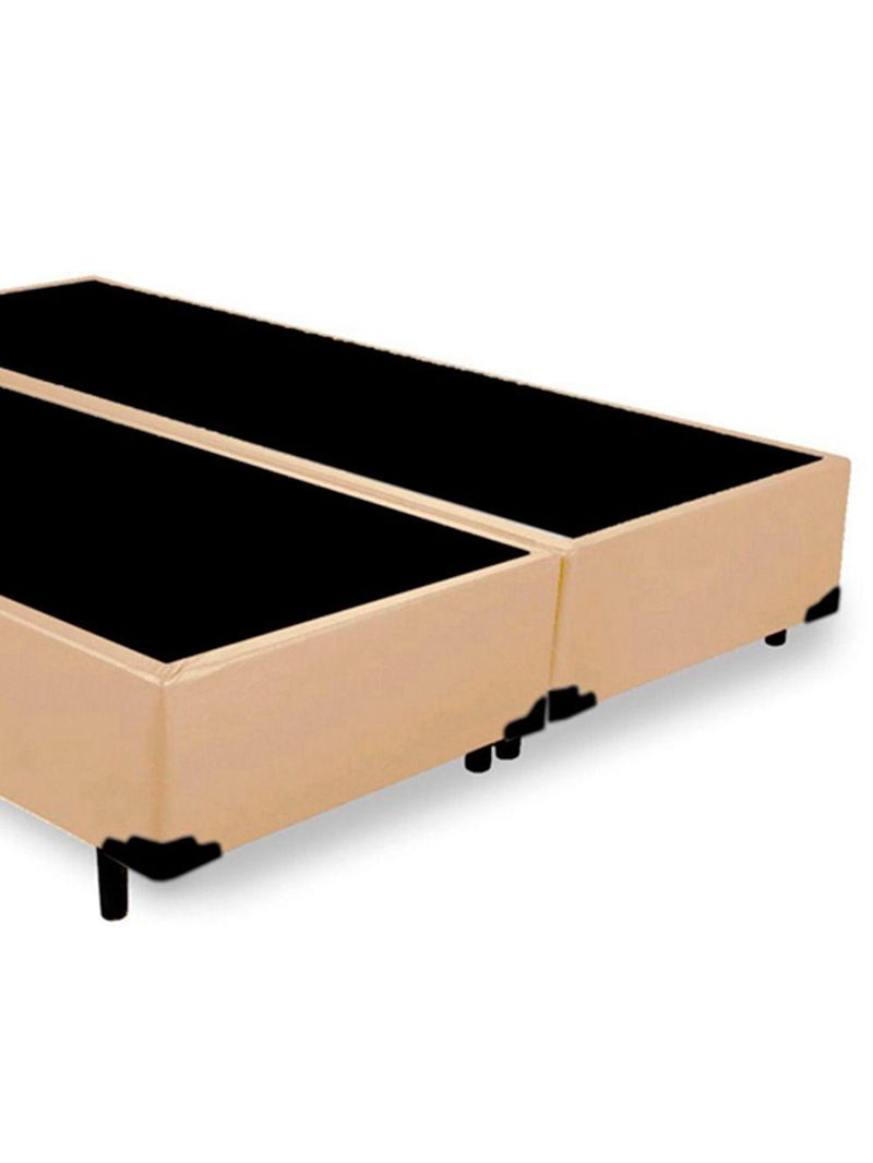 Cama Box King Bipartido Sintético Cama Bege 192x203x42cm