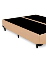 Cama Box King Bipartido Sintético Cama Bege 192x203x42cm