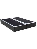 Cama Box King Bipartido Sintético Cama Cinza 192x203x42cm