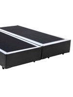 Cama Box King Bipartido Sintético Cama Cinza 192x203x42cm