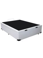 Cama Box Baú Casal Sintético Cama Branco 138x188x45cm