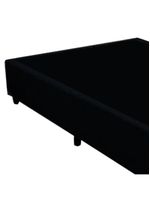 Cama Box Casal Suede Cama Preto 138x188x42cm