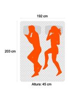 Cama Box Baú King Bipartido Sintético Cama Preto 192x203x45cm