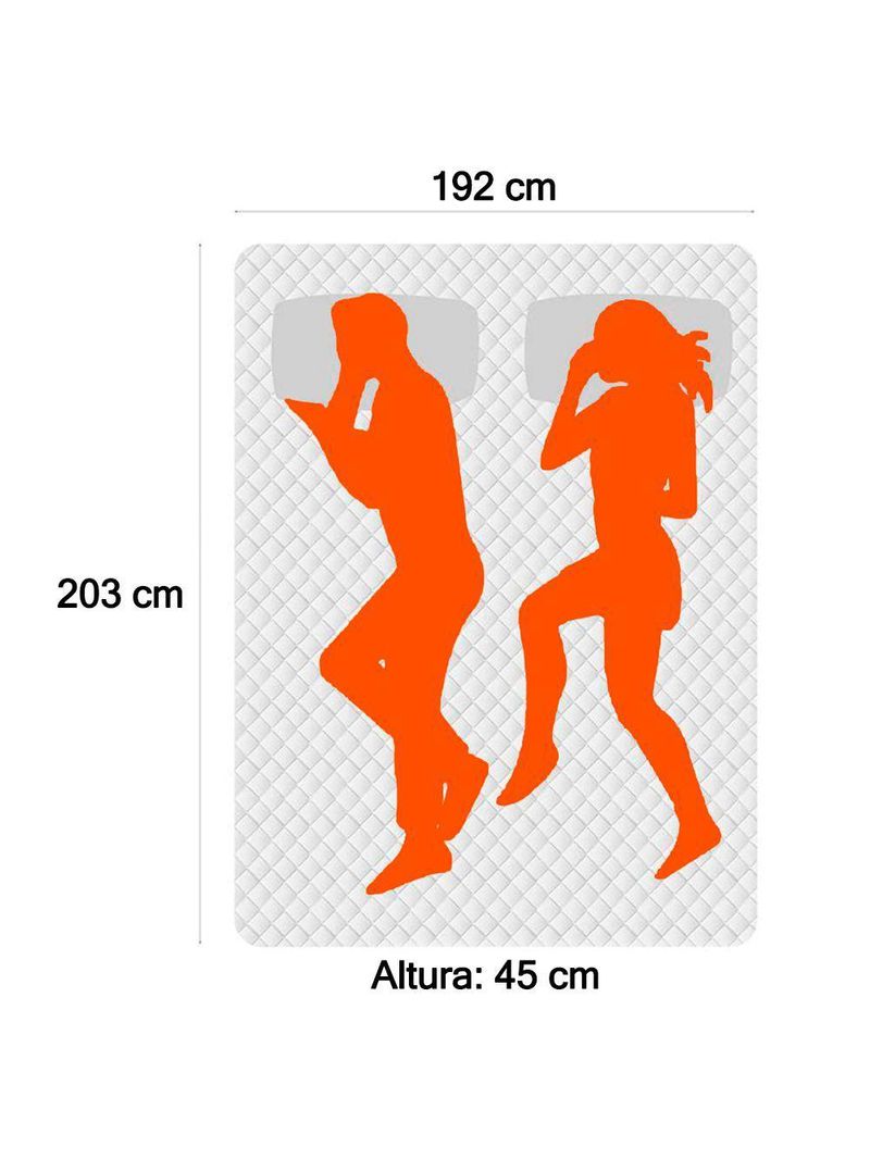 Cama Box Baú King Bipartido Sintético Cama Preto 192x203x45cm