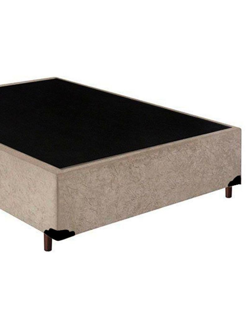 Cama Box Casal Suede Cama Bege 138x188x42cm