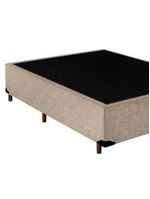 Cama Box Casal Suede Cama Bege 138x188x42cm