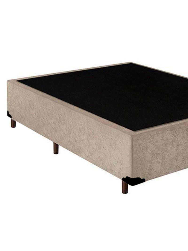 Cama Box Casal Suede Cama Bege 138x188x42cm