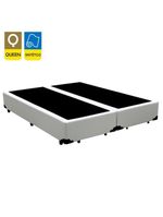 Cama Box Queen Bipartido Sintético Cama Branco 158x198x42cm