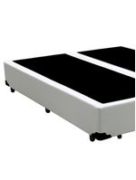 Cama Box Queen Bipartido Sintético Cama Branco 158x198x42cm