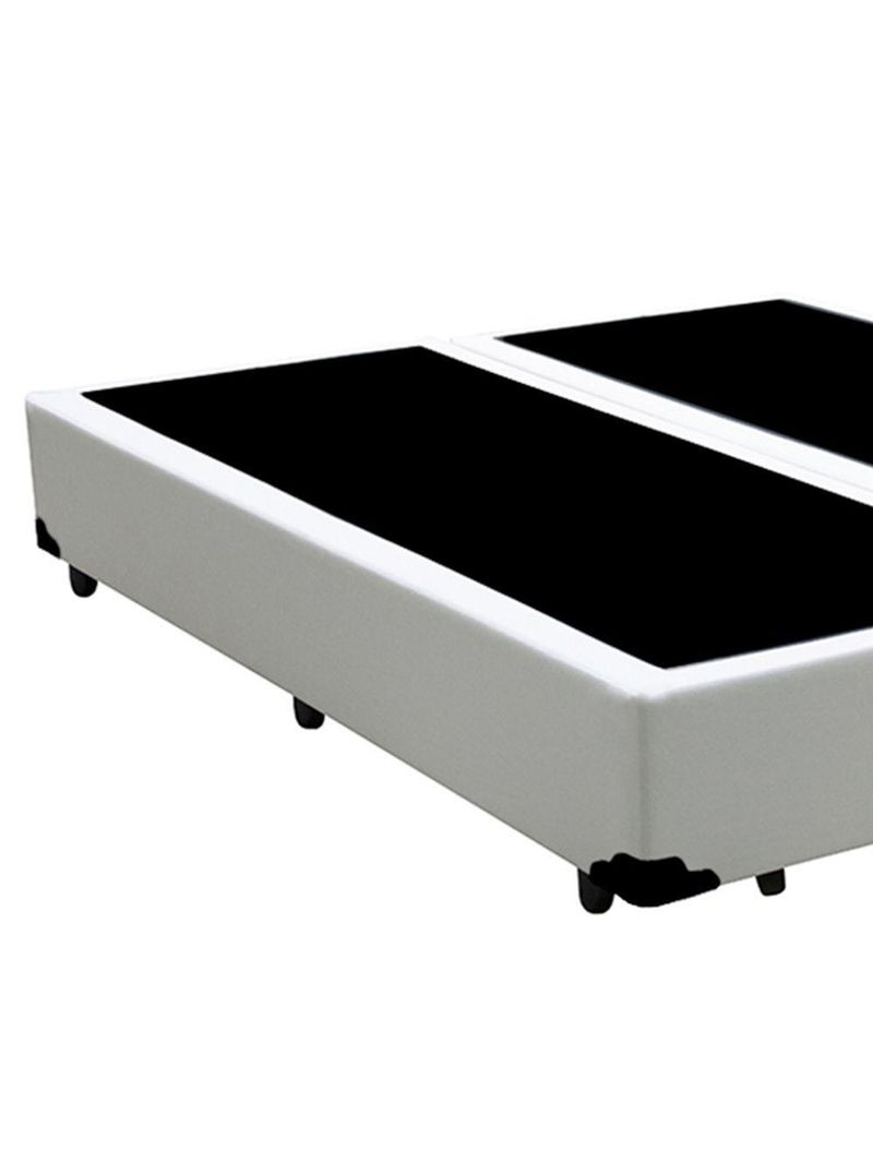 Cama Box Queen Bipartido Sintético Cama Branco 158x198x42cm