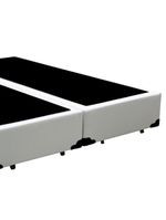 Cama Box Queen Bipartido Sintético Cama Branco 158x198x42cm