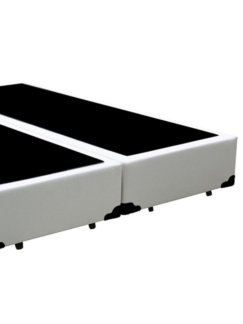 Cama Box Queen Bipartido Sintético Cama Branco 158x198x42cm