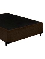Cama Box Casal Suede Cama Marrom 138x188x42cm