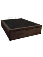Cama Box Baú Casal Suede Cama 138x188x45 Marrom