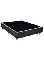 Cama Box Casal Sintético Cama Cinza 138x188x42cm