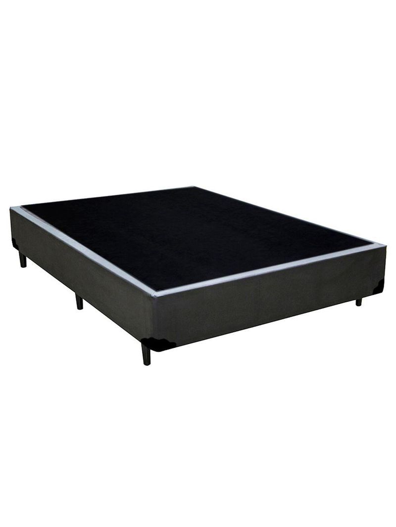 Cama Box Casal Sintético Cama Cinza 138x188x42cm