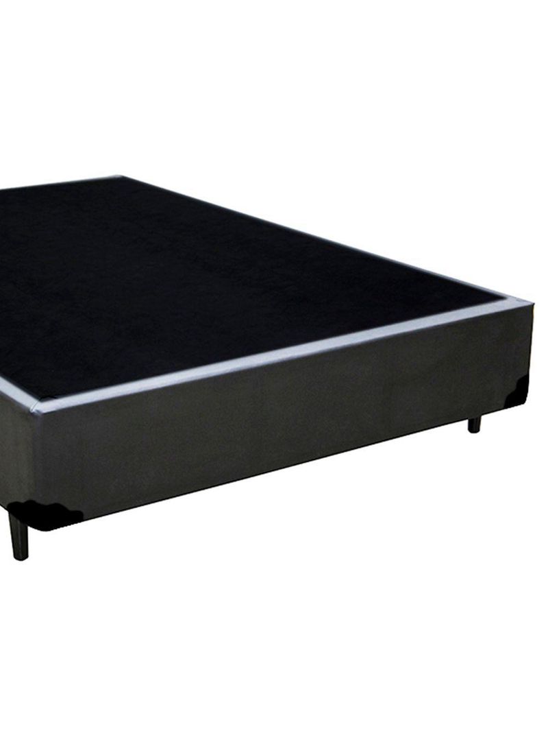 Cama Box Casal Sintético Cama Cinza 138x188x42cm