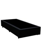 Cama Box Solteiro Sintético Cama Preto 88x188x42cm