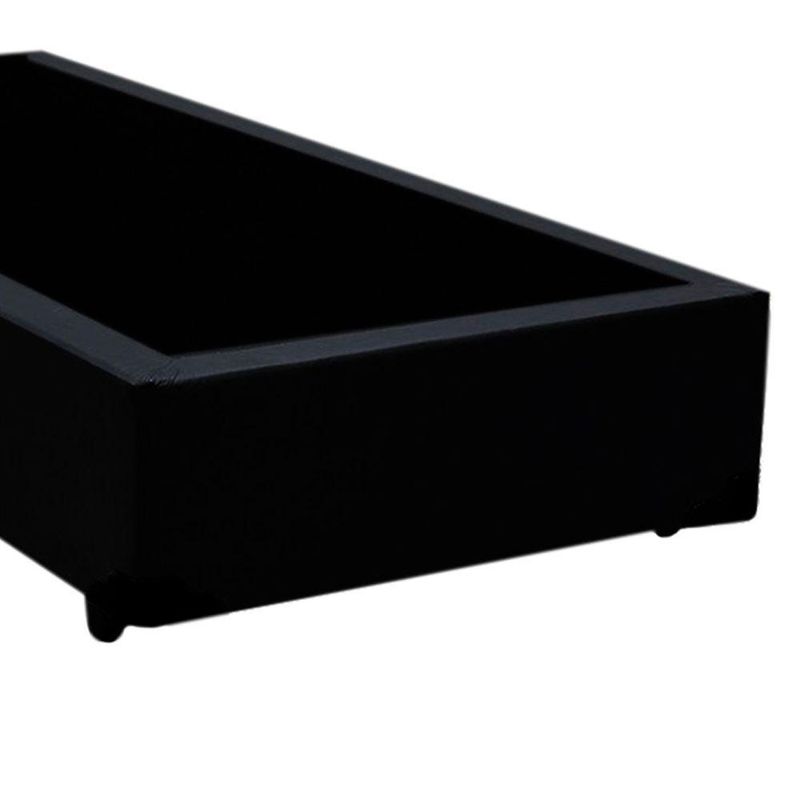 Cama Box Solteiro Sintético Cama Preto 88x188x42cm