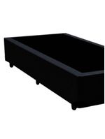Cama Box Solteiro Sintético Cama Preto 88x188x42cm