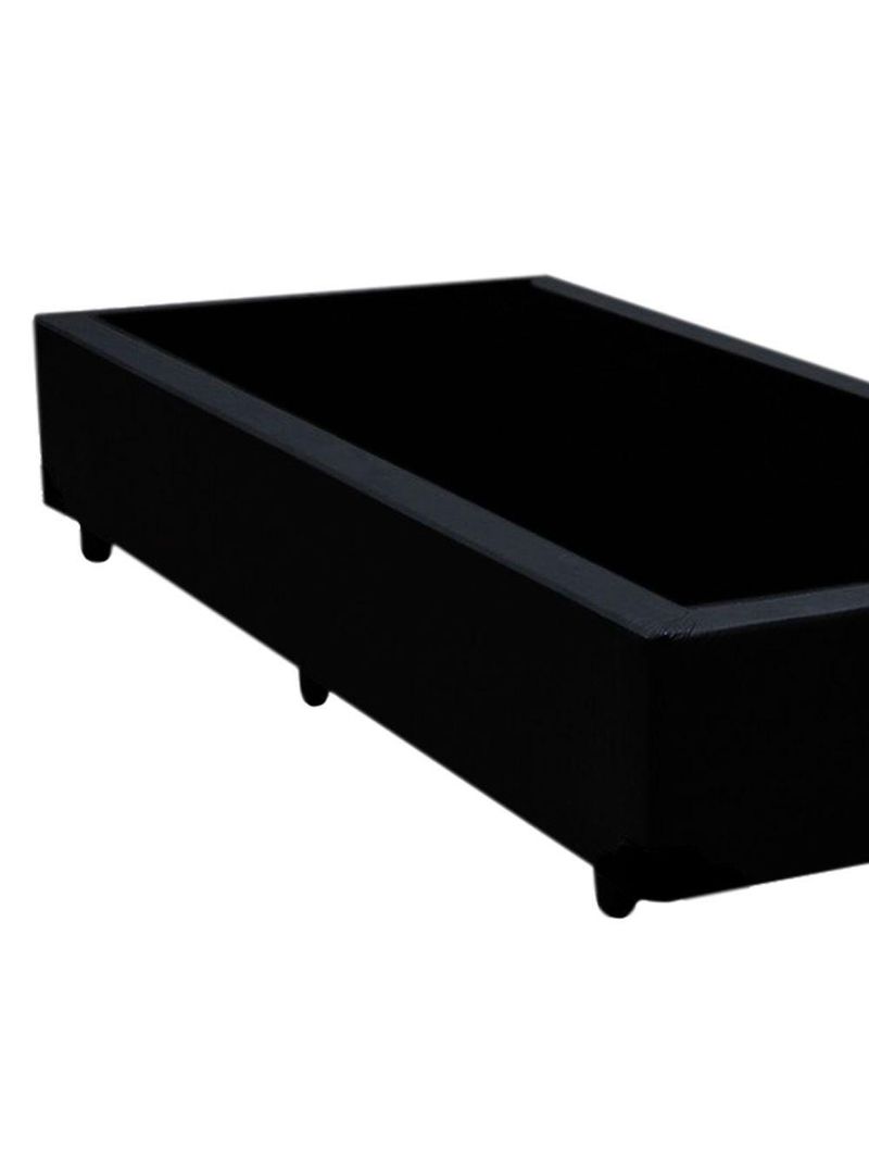 Cama Box Solteiro Sintético Cama Preto 88x188x42cm