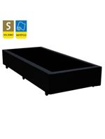 Cama Box Solteiro Sintético Cama Preto 88x188x42cm