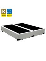 Cama Box King Bipartido Sintético Cama Branco 192x203x42cm