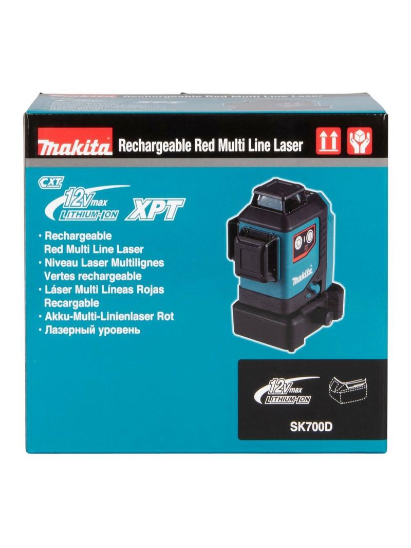 Nivelador a laser linhas cruzadas 4 verticais 4 horizontais com bolsa resistência Água sk700d makita