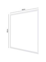 Painel led modular embutir 62x62cm 40w 4000k black+decker luz amarela neutra 3200lm bivolt branco