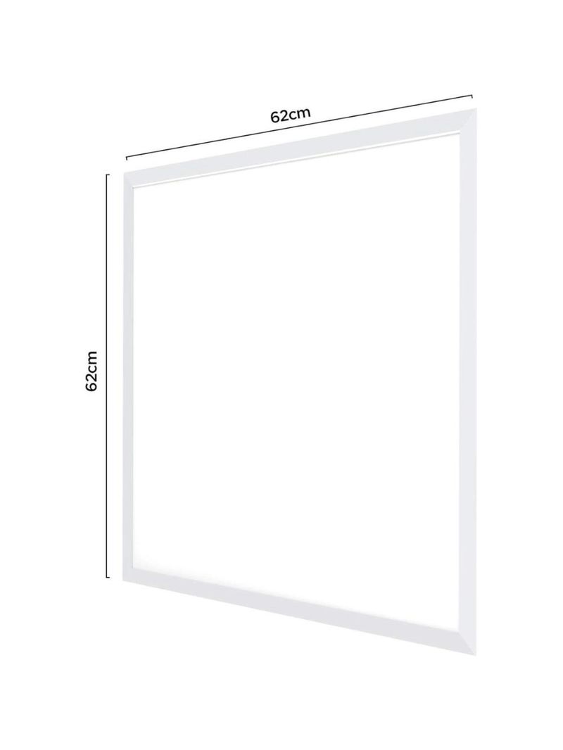 Painel led modular embutir 62x62cm 40w 4000k black+decker luz amarela neutra 3200lm bivolt branco