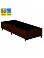 Cama Box Solteiro Suede Cama Marrom 88x188x42cm
