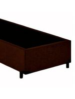 Cama Box Solteiro Suede Cama Marrom 88x188x42cm
