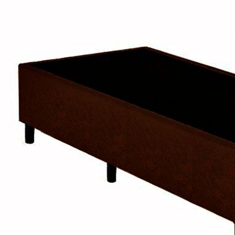 Cama Box Solteiro Suede Cama Marrom 88x188x42cm