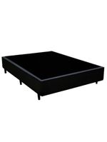 Cama Box Casal Sintético Cama Preto 138x188x42cm