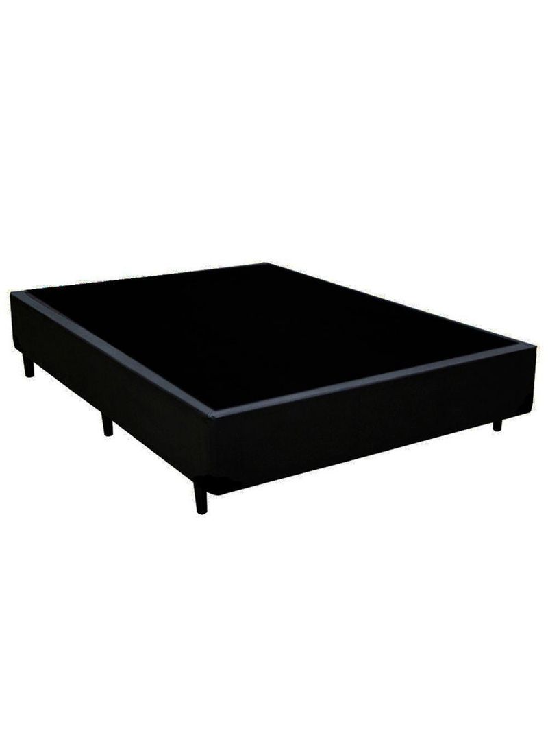 Cama Box Casal Sintético Cama Preto 138x188x42cm