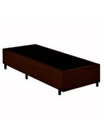 Cama Box Solteiro Suede Cama Marrom 88x188x42cm
