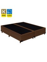 Cama Box King Bipartido Suede Cama Marrom 192x203x42cm