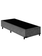 Cama Box Solteiro Suede Cama Cinza 88x188x42cm