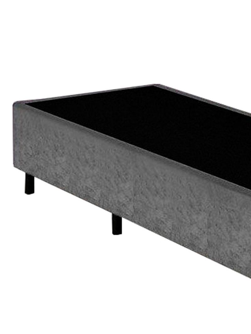 Cama Box Solteiro Suede Cama Cinza 88x188x42cm