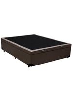 Cama Box Baú Casal Sintético Cama Marrom 138x188x45cm