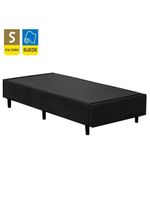 Cama Box Solteiro Suede Cama Preto 88x188x42cm