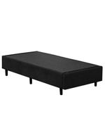 Cama Box Solteiro Suede Cama Preto 88x188x42cm
