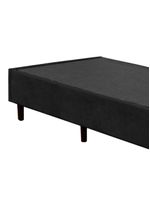 Cama Box Solteiro Suede Cama Preto 88x188x42cm