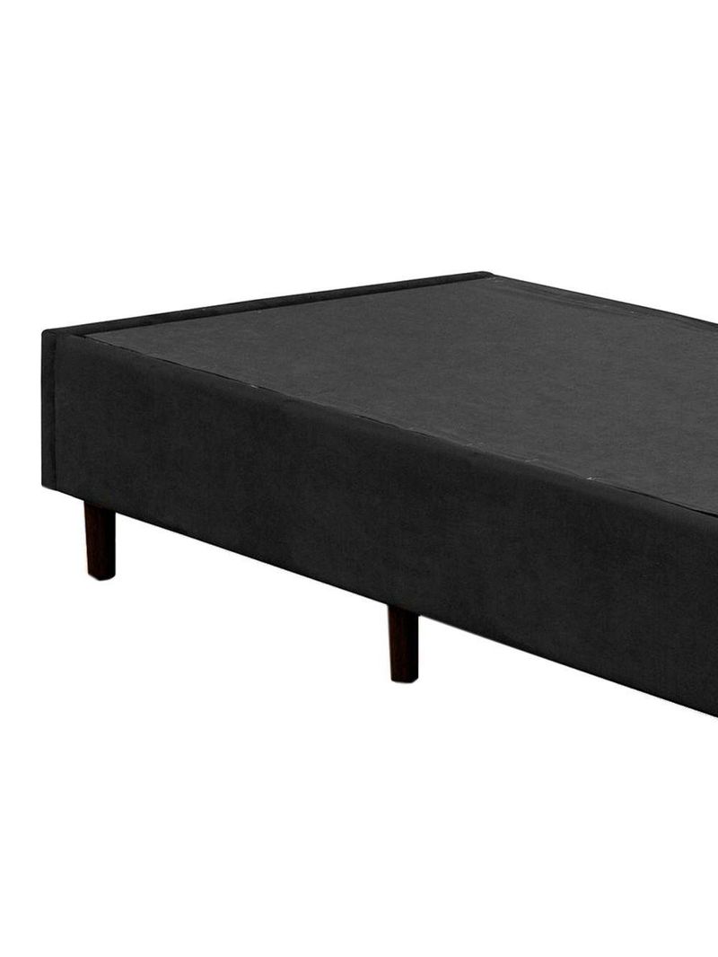 Cama Box Solteiro Suede Cama Preto 88x188x42cm