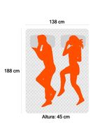 Cama Box Baú Casal Bipartido Suede Cama Preto 138x188x45cm