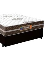 Cama Box Casal Sintético Colchão Molas Ensacadas Colchões 138cm Suporta Até 120 Kg Por Pessoa preto