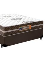 Cama Box Casal Sintético Colchão Molas Ensacadas Colchões 138cm Suporta Até 120 Kg Por Pessoa marrom